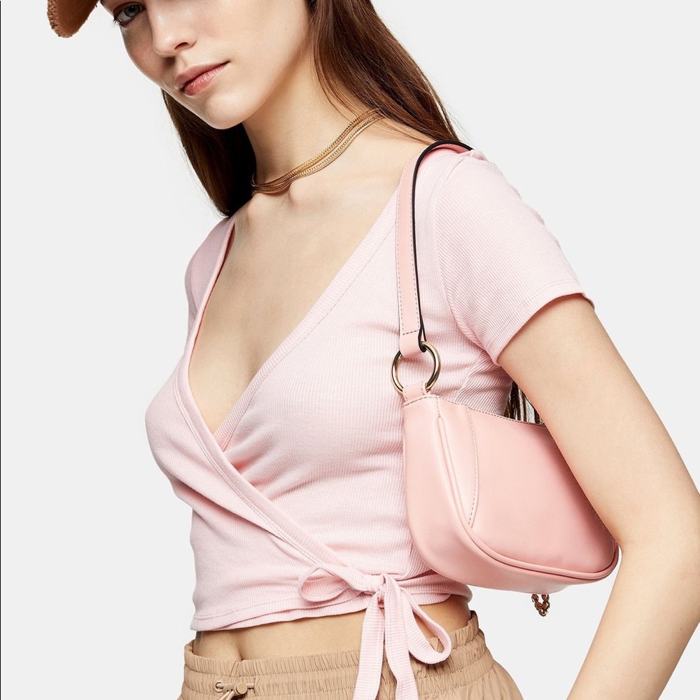 Top shop Pink Wrap Shirt